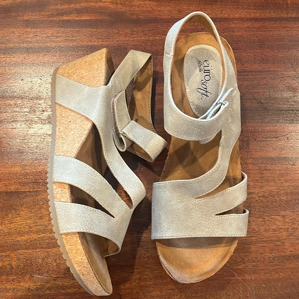 Stylish Silver Wedge Sandals